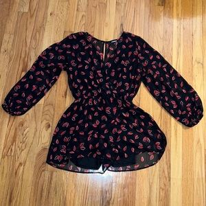 Express long sleeved back romper